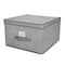 Simplify Storage Tote, 15-7/10 in L x 15-7/10 in W x 15-7/10 in H, Heather Grey, Plastic 25422-HEATHER - alternate 1
